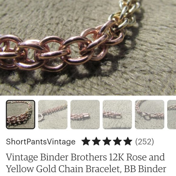 12k Gold Chain Link Necklace - Picture 4 of 4